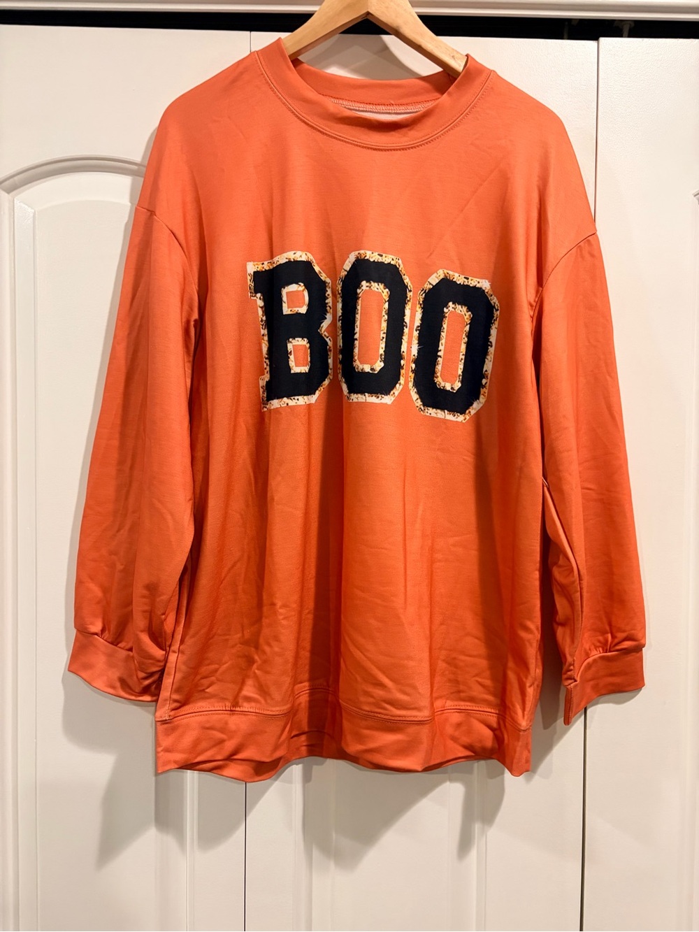 Women’s Orange 'BOO' Graphic Long Sleeve Top